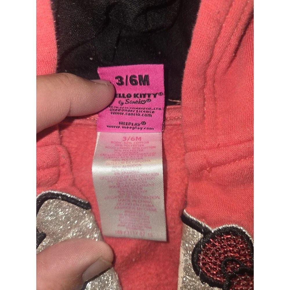 Baby Girl 3-6 Months Clothing Lot 6 Pieces Including Hello Kitty Hoodie